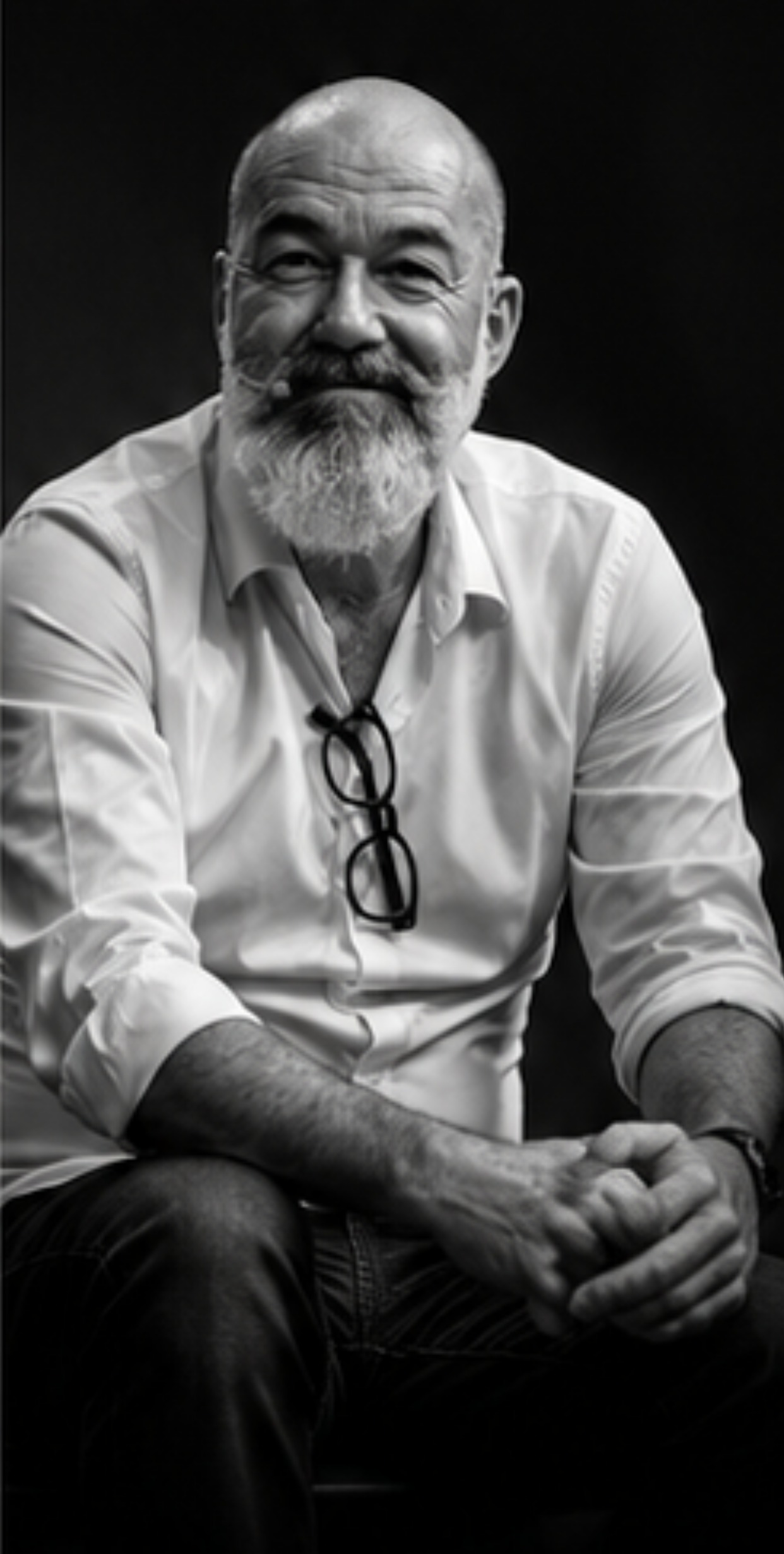 Cadu Lemos, retrato em preto e branco